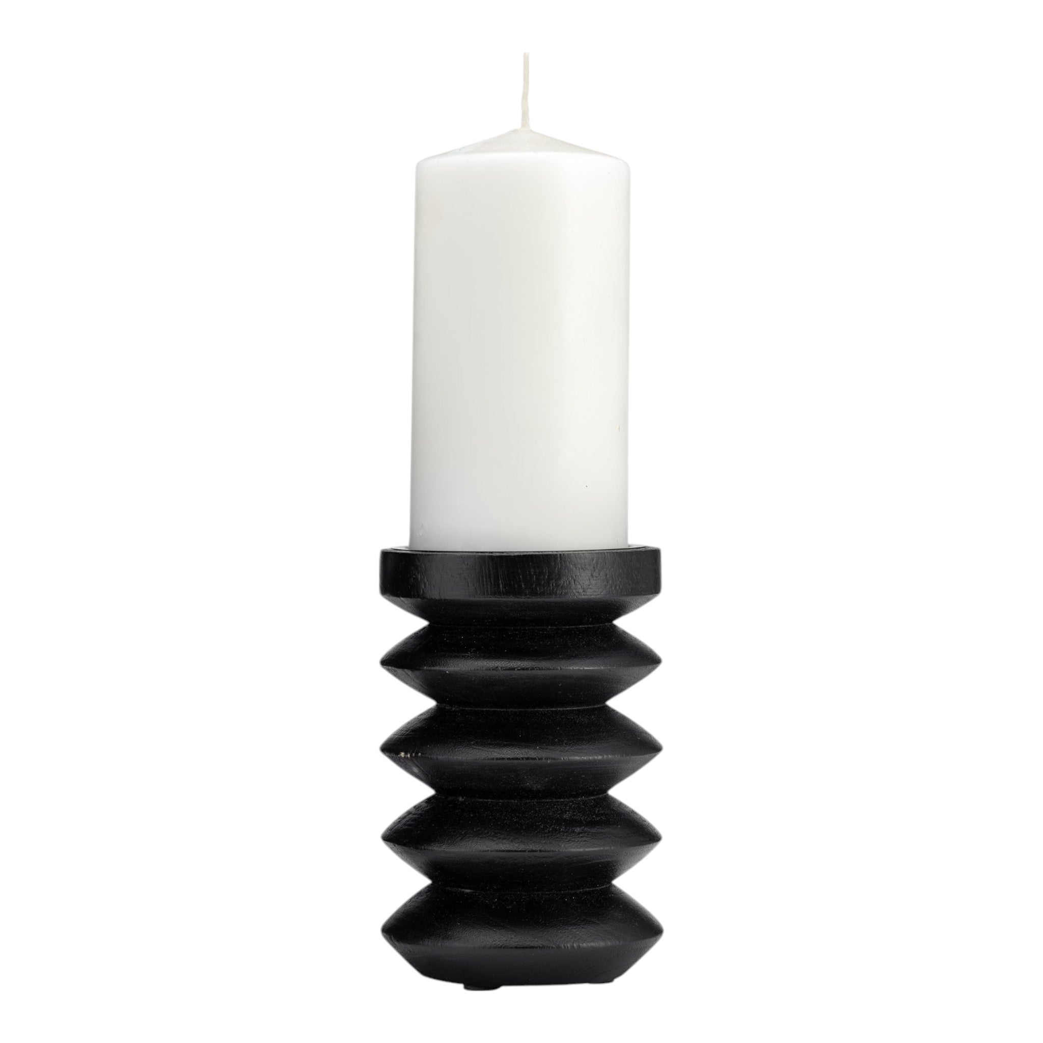Accordion Wood Candle Holder